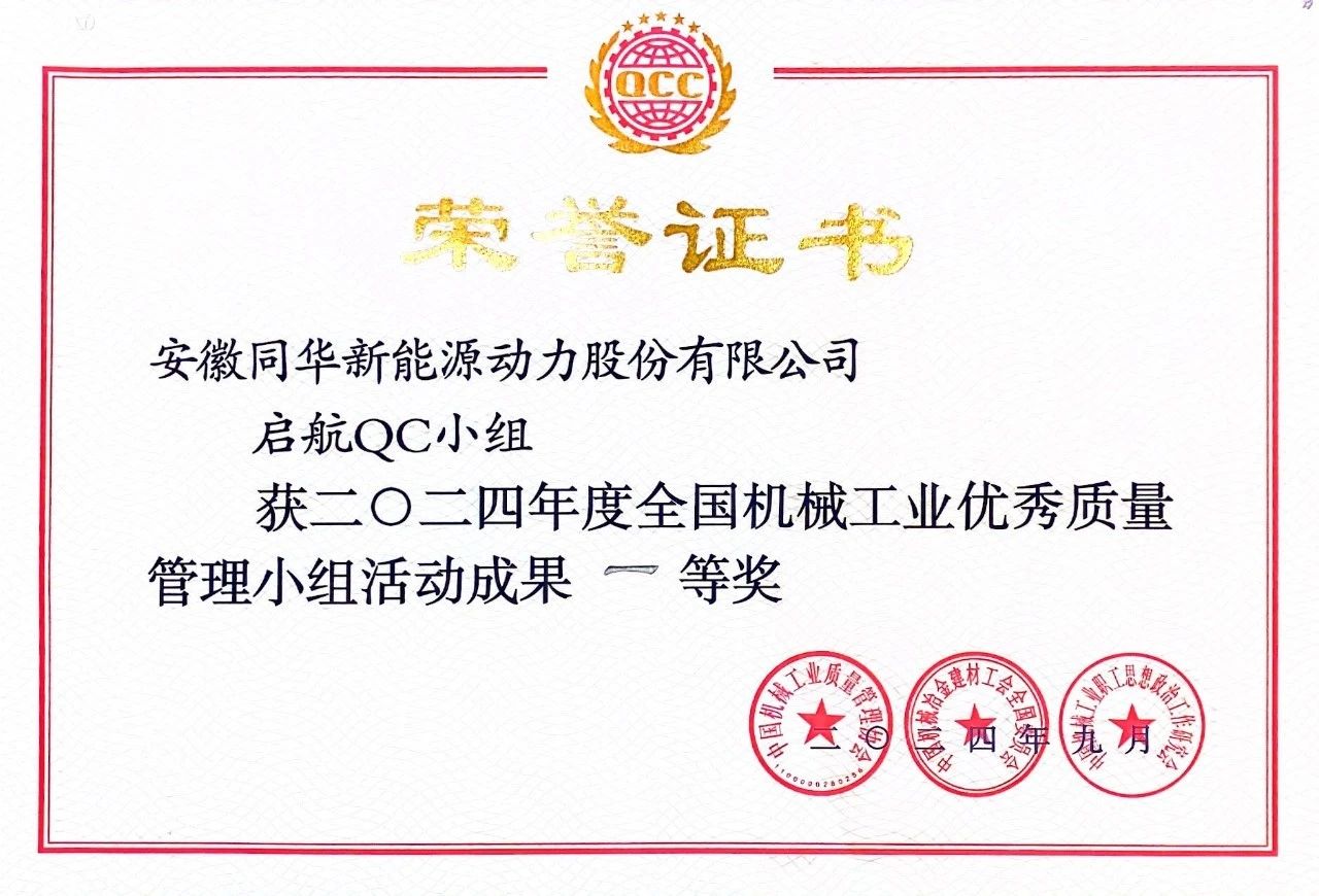 公司兩項(xiàng)質(zhì)量成果榮膺&ldquo;全國機(jī)械工業(yè)質(zhì)量管理小組成果獎(jiǎng)&rdquo; (4)